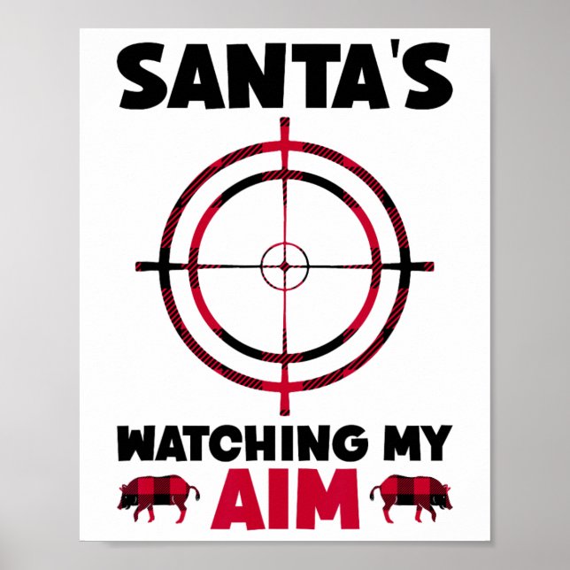 Affiche Santa's Watching My Aim - Boar Hog Hunting 1  (Devant)