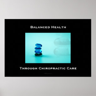 Affiche Santé équilibrée grâce aux soins chiropratiques Af