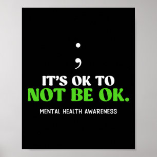 Affiche Santé Mentale C'Est Ok Ne Pas Être Ok Sensibilisat