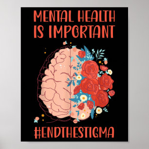 Affiche Santé mentale Importante Fin Stigmatisation Santé 