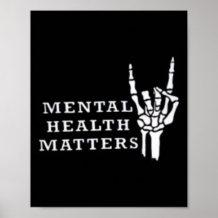 Affiche Santé mentale inspirante, ça compte, motivation