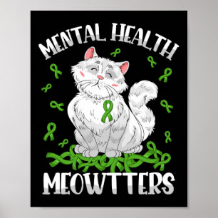 Affiche Santé mentale Médecins Amoureux de les chats Santé