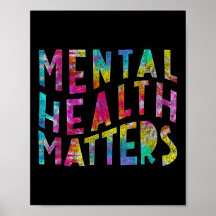 Affiche Santé mentale S Tie Dye Sensibilisation à la santé