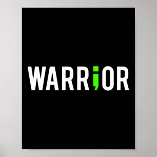 Affiche Santé Mentale Semi-Colon Guerrier Cadeau De Concep