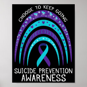 Affiche Santé mentale Sensibilisation Arc-en-ciel Boho