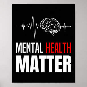 Affiche Santé mentale Sensibilisation aux problèmes cérébr