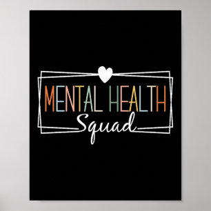 Affiche Santé mentale Squad Maladie cérébrale Maladie ment