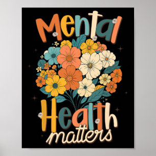 Affiche Santé Mentale Vibes Positives Anxiété Soyez Gentil