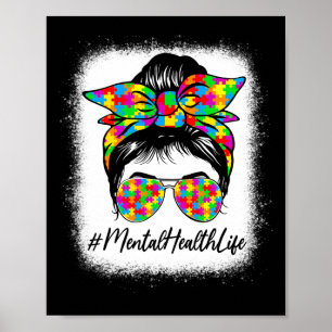 Affiche Santé Messy Bun Femmes Soutenir la Sensibilisation