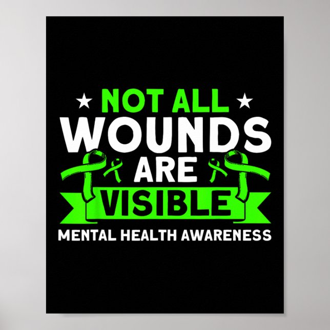Affiche Santé Pas toutes les blessures Visible Mental Heal (Devant)