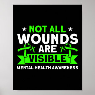 Affiche Santé Pas toutes les blessures Visible Mental Heal