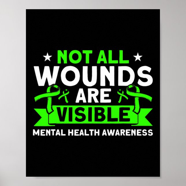 Affiche Santé Pas toutes les blessures Visible Mental Heal (Devant)
