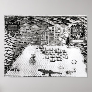 Affiche Santiago, Cap-Vert, 1589 2