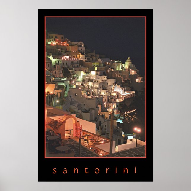 Affiche Santorin de nuit (Devant)