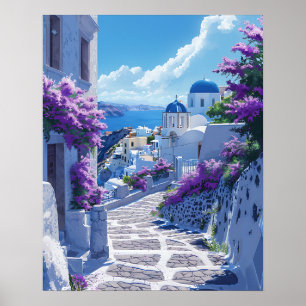 Affiche Santorin en Grèce