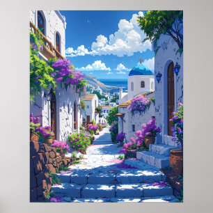 Affiche Santorin en Grèce