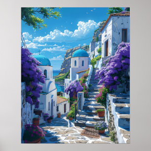 Affiche Santorin en Grèce
