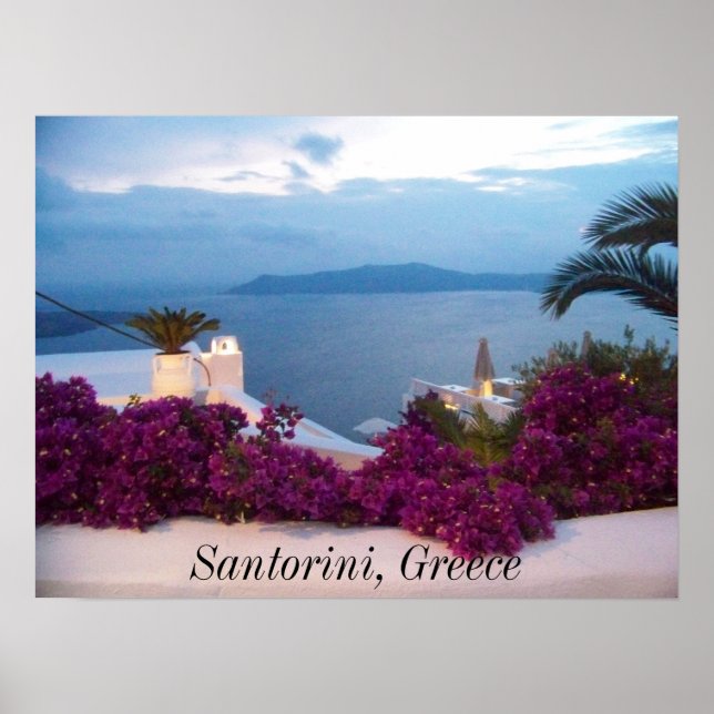 affiche Santorin Grèce (Devant)