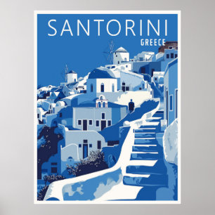 Affiche Santorin Grèce