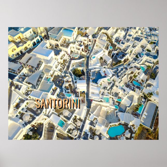 Affiche Santorin - Grèce (Devant)