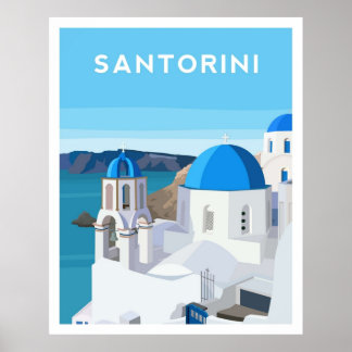 Affiche Santorin Grèce