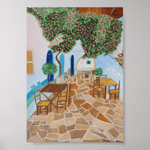 Affiche Santorin Grèce