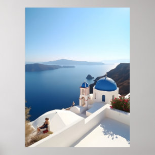 Affiche Santorin Grèce
