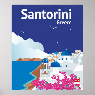 Affiche Santorin Grèce