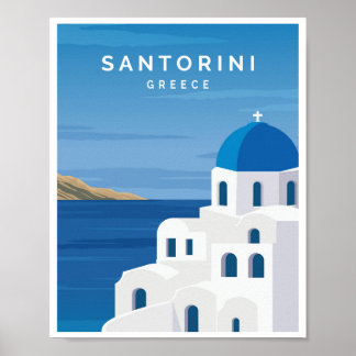 Affiche Santorin Grèce