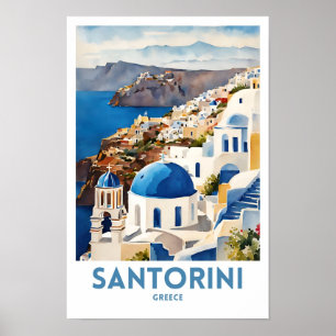 Affiche Santorin Grèce
