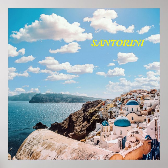 Affiche Santorin, Grèce Beach House (Devant)