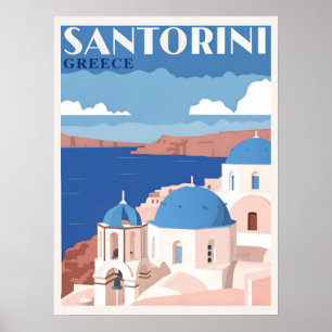 Affiche Santorin Grèce captivante