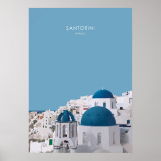 Affiche Santorin, Grèce Travel Artwork