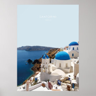 Affiche Santorin, Grèce Travel Artwork