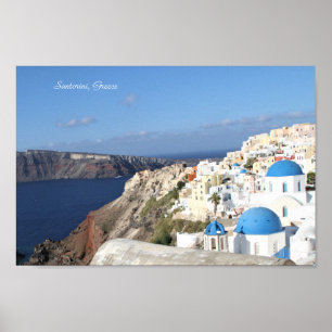 Affiche Santorin, Grèce, Village d'Oia, Photographie