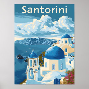 Affiche Santorin Travel