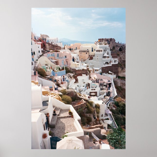 AFFICHE SANTORINI GRÈCE (Devant)