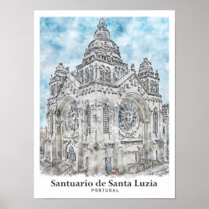 Affiche Santuario de Père Noël Luzia Portugal Travel