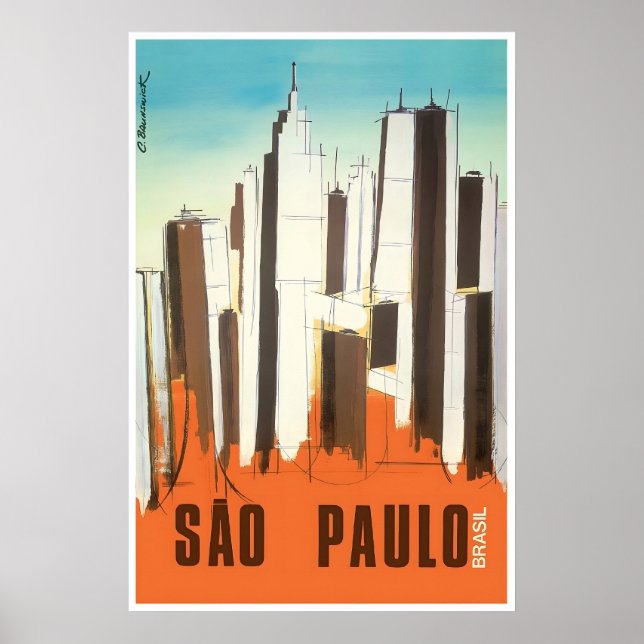 Affiche São Paulo Brésil Ville Impression Art Voya (Devant)