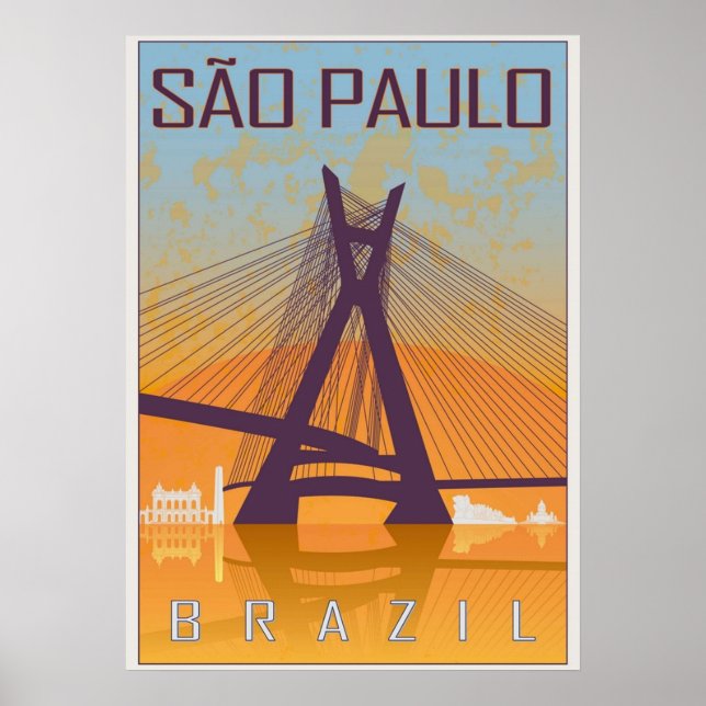 Affiche Sao Paulo vintage (Devant)