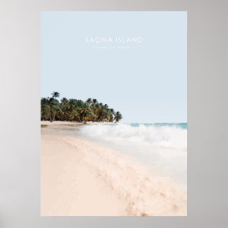 Affiche Saona Island, République Dominicaine Oeuvre d'art