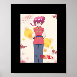 Affiche Saotome Ranma Rang 12 Autocollant Rétro d'Anime