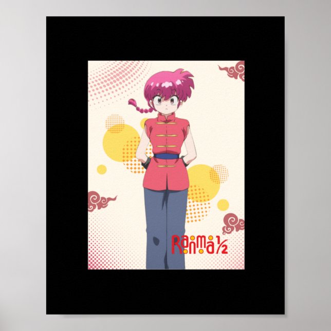 Affiche Saotome Ranma Rang 12 Autocollant Rétro d'Anime (Devant)