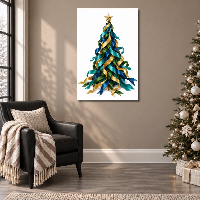 Affiche Sapin de Noël avec Rubans (Créateur téléchargé)