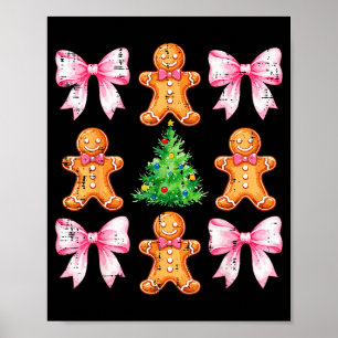 Affiche Sapin de Noël Bonhomme en pain d'épice Arc Modèle