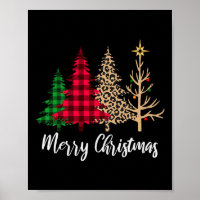 Sapin de Noël Buffalo carreaux rouge vert léopard