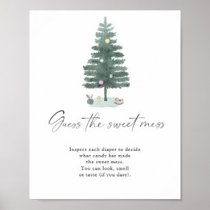 Affiche Sapin de Noël - devine le doux désordre