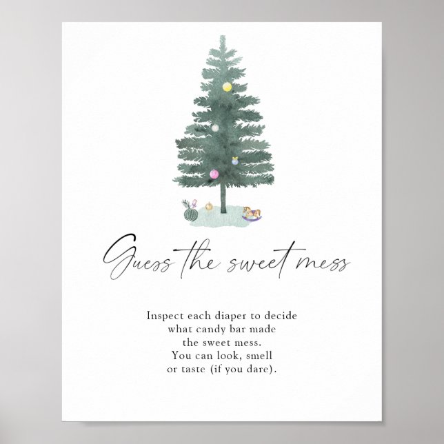 Affiche Sapin de Noël - devine le doux désordre (Devant)