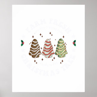 Affiche sapin de Noël fraîchement coupé