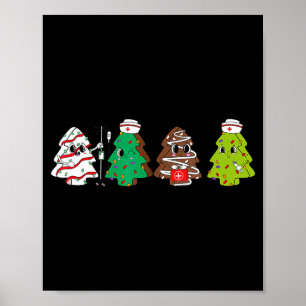 Affiche Sapin de Noël gâteau de thérapie physique Infirmiè